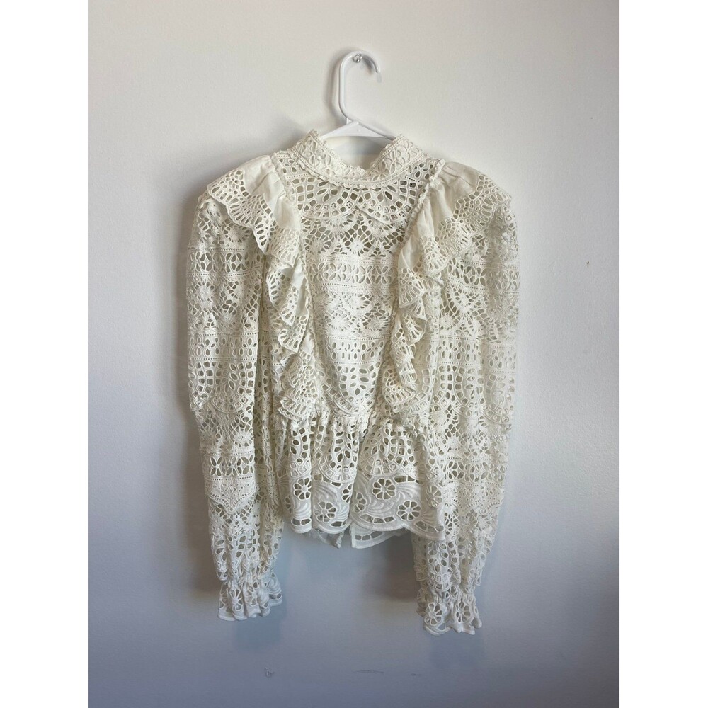 Sea New York Patrizia Lace Tie Back Blouse 00
